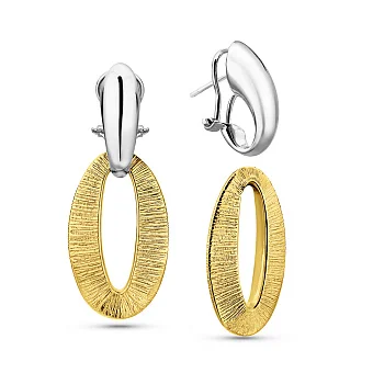 Сережки з жовтого і білого золота Francelli (арт. е1091775бж)