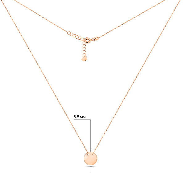 Золотое колье Монета (арт. 350619/9) – изображение 4