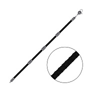 Браслет из шелковой нити с серебряными вставками (арт. 7909/268брю)