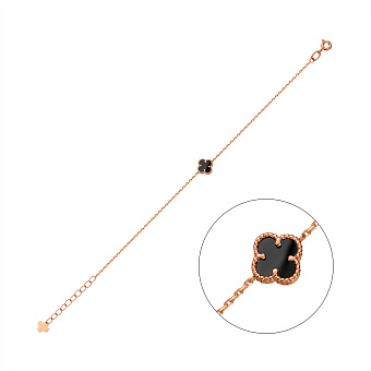 Фото Золотий браслет з оніксом (арт. 341496/7о)