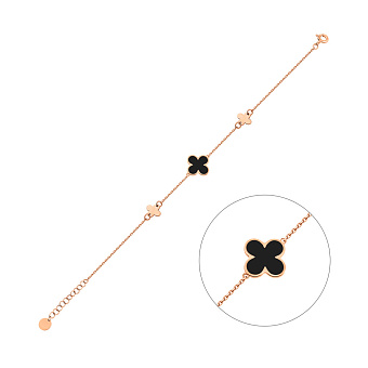 Браслет з червоного золота з емаллю (арт. 341207еч)