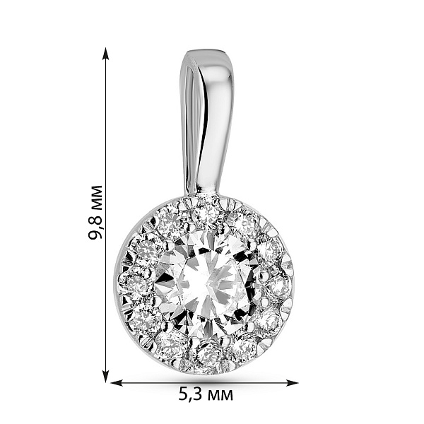 Золотой кулон с бриллиантами (арт. П341677020б) – изображение 2