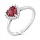 Серебряное кольцо Сердце с рубином (арт. 7501/2187974Р) – изображение 1
