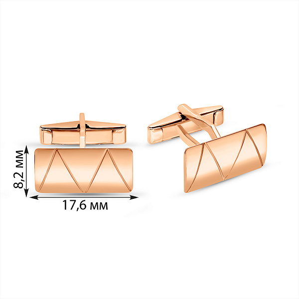 Запонки из красного золота (арт. 210094) – изображение 2
