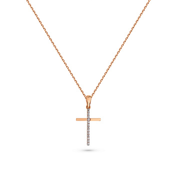 Колье из красного золота с бриллиантами (арт. Ц011279005)