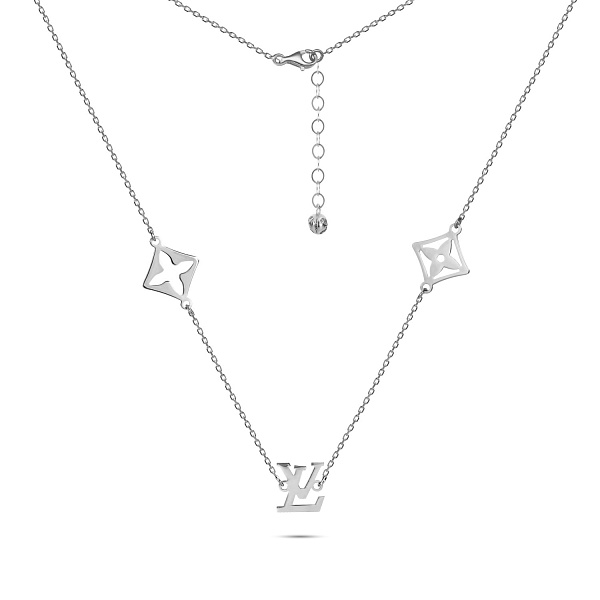 Кольє з білого золота (арт. 351360б) – зображення 2