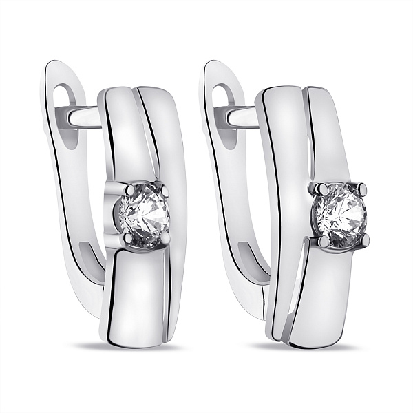 Серебряные серьги с фианитами (арт. 7502/29220р) – изображение 1