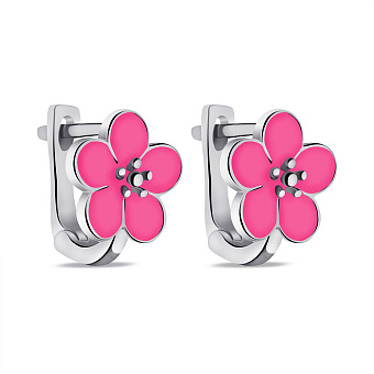 Серебряные детские серьги Цветок (арт. 7502/2197ер)