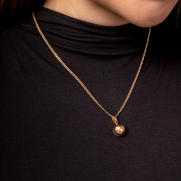 Золотой кулон в форме шара (арт. 440370) – изображение 2