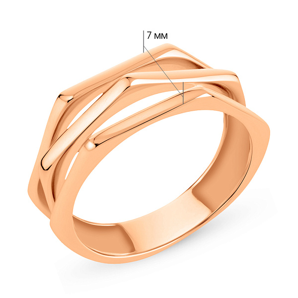 Золотое кольцо без камней (арт. 1091885101) – изображение 2