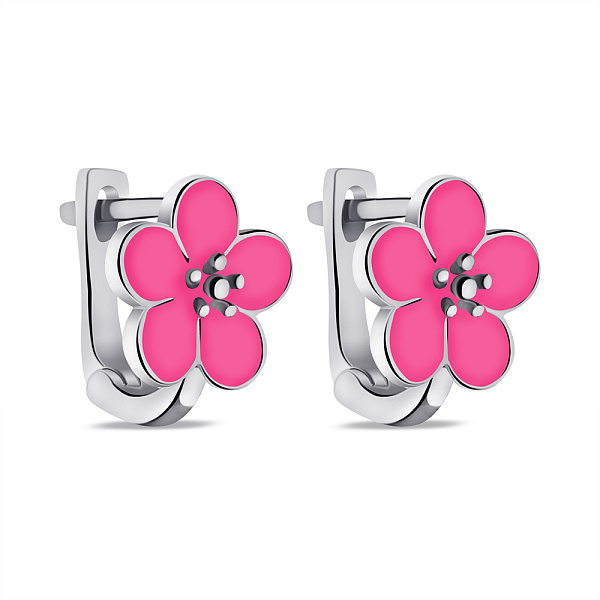 Серебряные детские серьги Цветок (арт. 7502/2197ер) – изображение 1