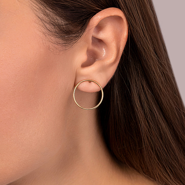 Сережки-пусети з жовтого золота (арт. 110626ж) – зображення 2