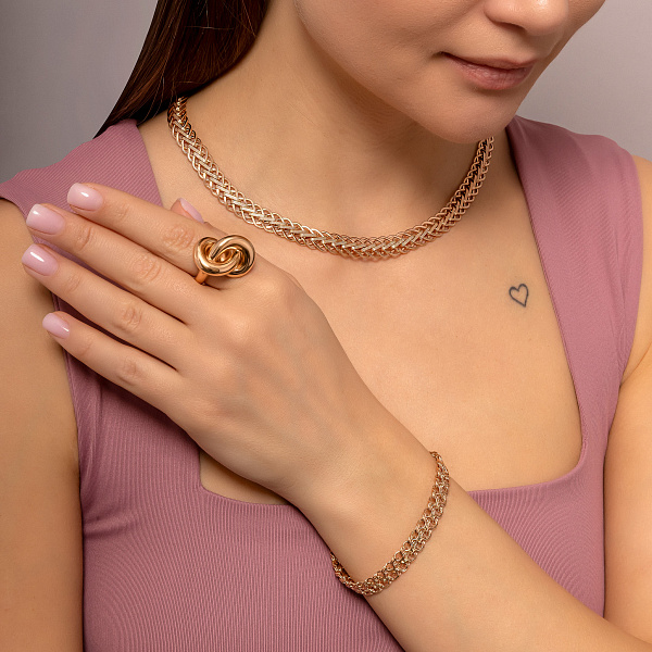 Широкий браслет з золота (арт. цр540205Д) – зображення 3