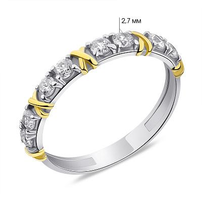 Серебряное кольцо с желтым родированием (арт. 7501/2097)