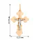 Крестик с распятием из комбинированного золота (арт. 513500) – изображение 2