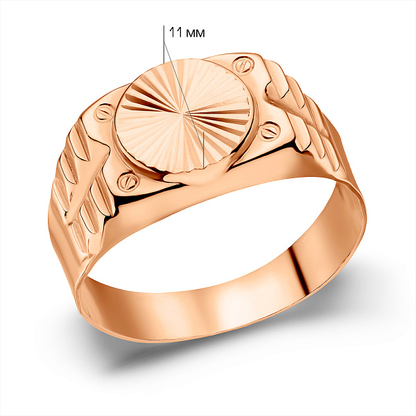 Печатка из красного золота (арт. 180387) – изображение 2