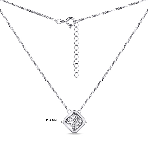 Колье из серебра с россыпью фианитов (арт. 7507/1267Кол) – изображение 3