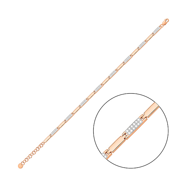 Золотий браслет з діамантами (арт. Б011524050) – зображення 1