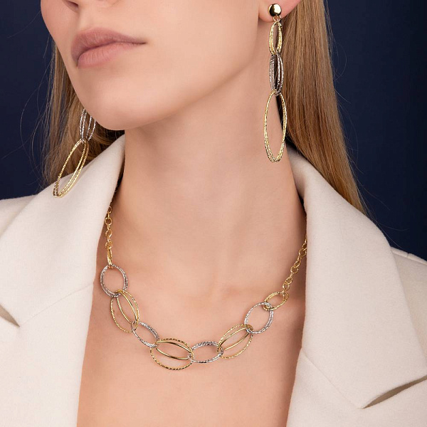 Колье Francelli из комбинированного золота (арт. 352486жб) – изображение 3