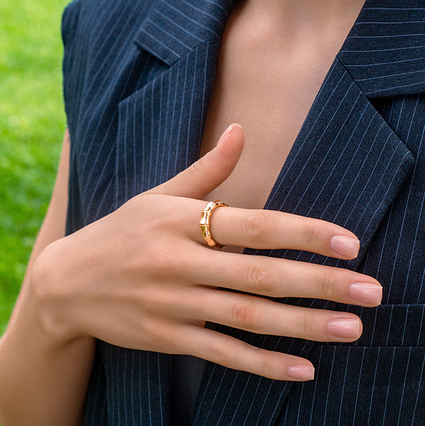 Кольцо золотое Francelli в желтом цвете металла (арт. е155416ж) – изображение 3