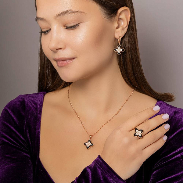 Золотий кулон з оніксом (арт. 424888/20о) – зображення 7