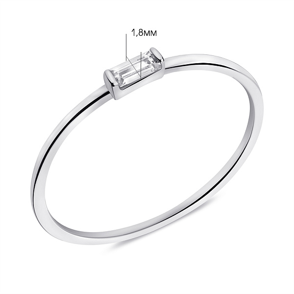 Серебряное кольцо с фианитом (арт. 7501/6847) – изображение 2