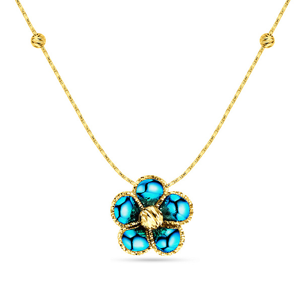 Золотое колье Francelli Цветок (арт. 352362жг) – изображение 1