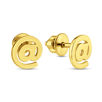 Пусеты из желтого золота (арт. 110444ж)