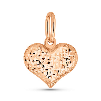 Фото Кулон из красного золота Сердечко (арт. 424825)