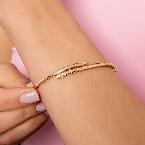 Жорсткий браслет з червоного золота (арт. 326338) – зображення 3