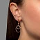 Золотые серьги-подвески с фианитами (арт. 1092116) – изображение 3