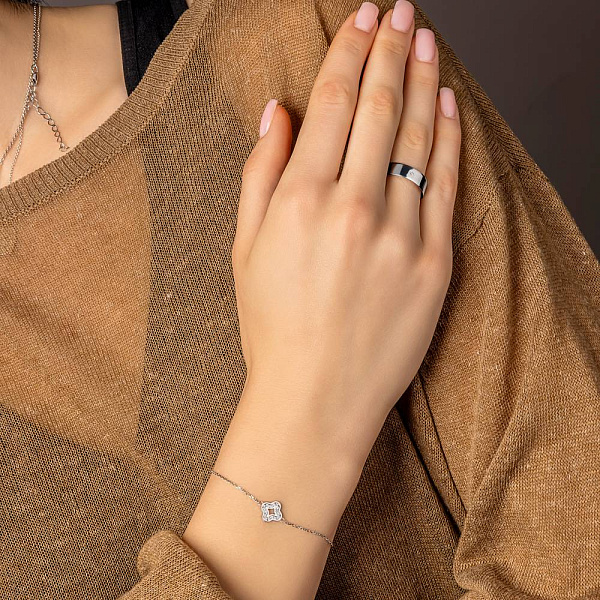 Золотий браслет з діамантами (арт. Б011578015б) – зображення 3