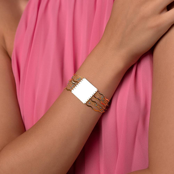 Браслет Francelli з жовтого золота з емаллю (арт. 3261052жег) – зображення 2