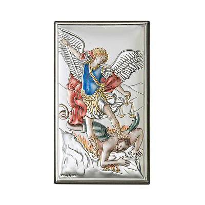 Срібна ікона «Архангел Михаїл» (110х60 мм) (арт. 18031 3LCOL)