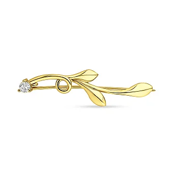 Золота брошка з фіанітом (арт. 360088ж)