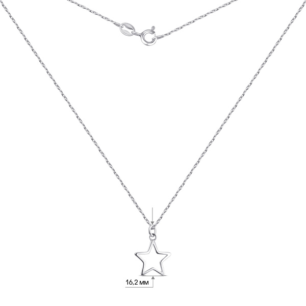 Серебряное колье Звезда (арт. 7507/КЛ2/807) – изображение 3
