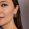 Серьги-кольца из желтого и белого золота (арт. 1091895/30жб) – изображение 4