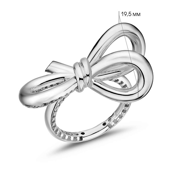 Кольцо Francelli из белого золота без камней (арт. е156712б) – изображение 10