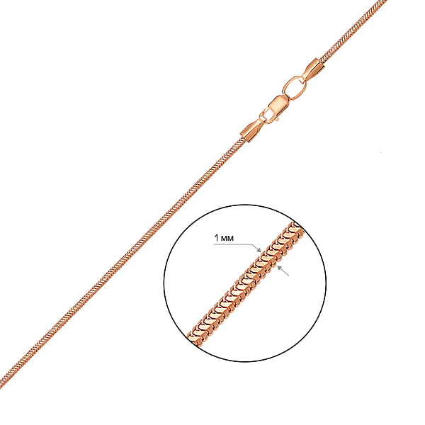 Золотий ланцюжок плетіння Снейк (арт. 304202) – зображення 3