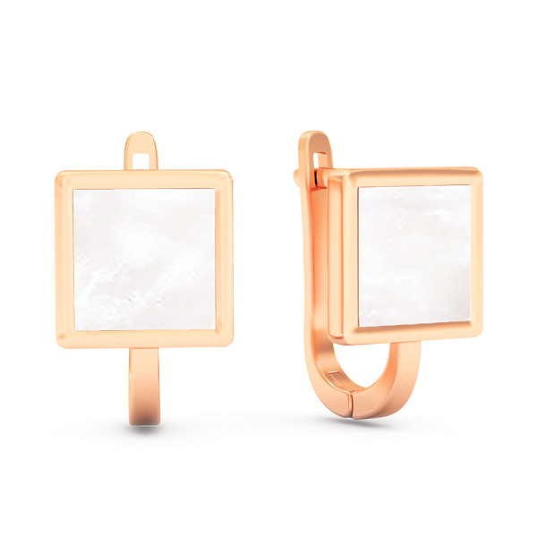 Золоті сережки з емаллю (арт. 111217еп) – зображення 1