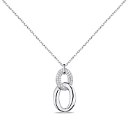 Серебряное колье с фианитами (арт. 7507/2188)