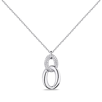 Серебряное колье с фианитами (арт. 7507/2188)