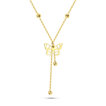 Золотое колье Бабочки (арт. 352799ж)