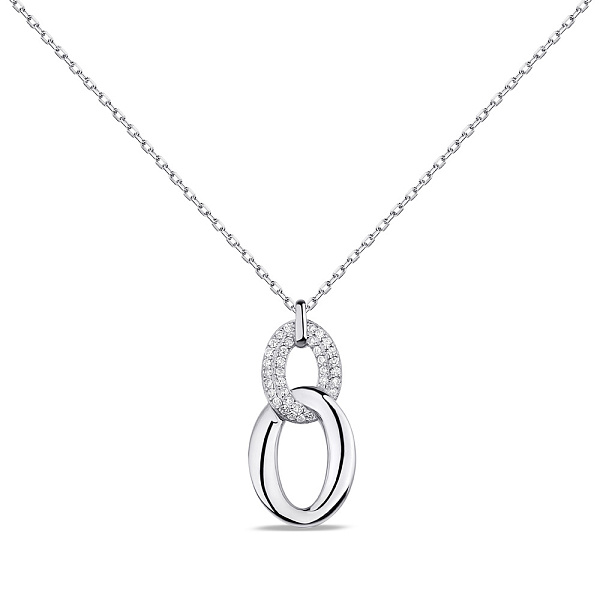 Серебряное колье с фианитами (арт. 7507/2188) – изображение 1