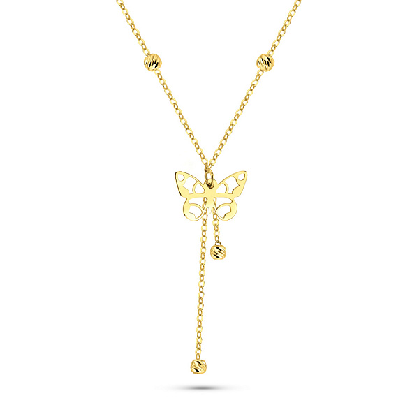 Золотое колье Бабочки (арт. 352799ж) – изображение 1