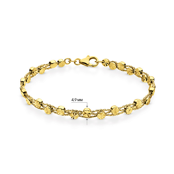 Браслет из желтого золота Francelli (арт. 3261156ж) – изображение 4