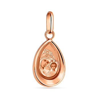 Золотая ладанка Богородица (арт. 400400К)