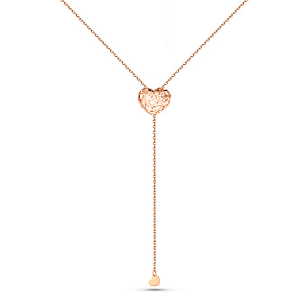 Кольє-краватка Серце з червоного золота (арт. 360270)