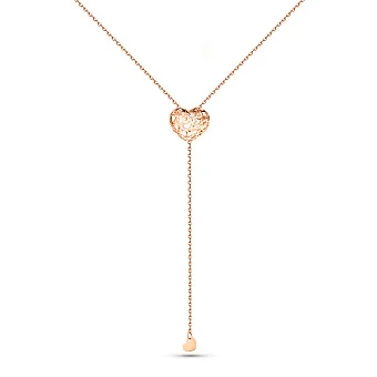 Кольє-краватка Серце з червоного золота (арт. 360270)