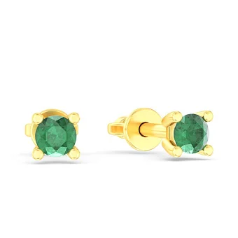 Золоті пусети зі смарагдом (арт. Т011089жи)